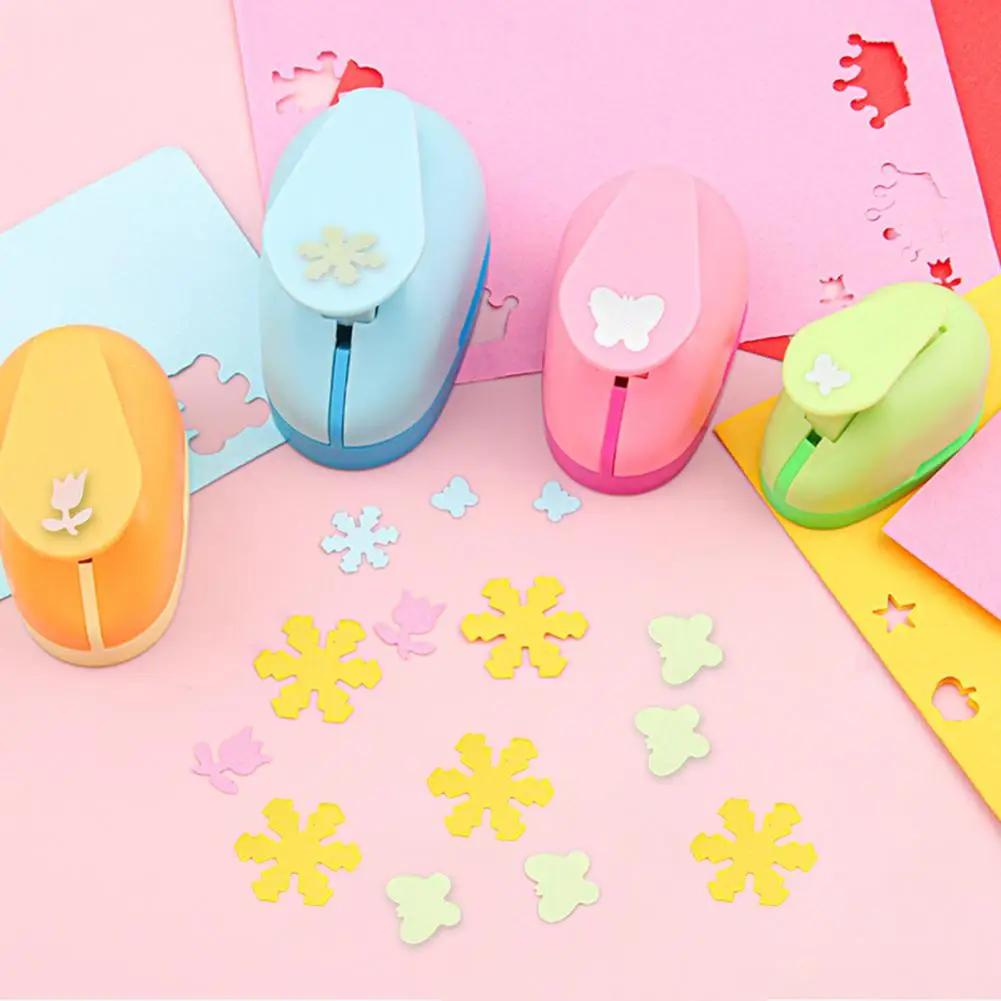 Embossing Device Color Copy Paper Embosser Embossing Mold Craft Lever Punch Butterfly/snowflake/love Heart/rose Shape for Diy