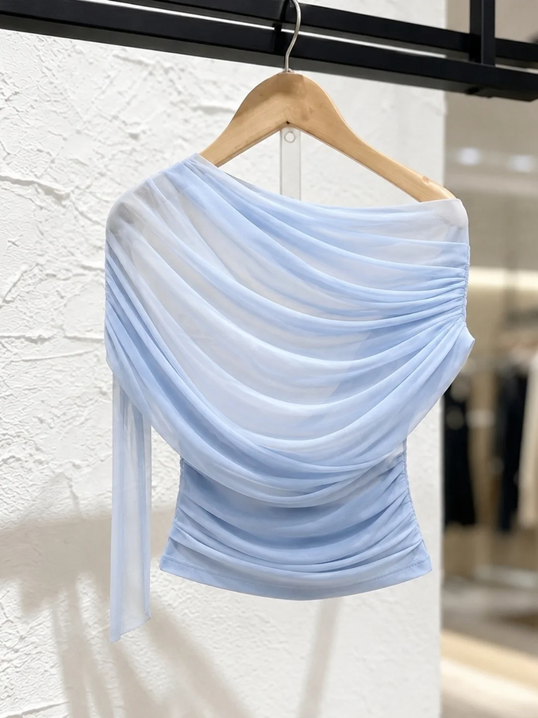 

Elegant Slim Fit Fashion Top Trendy Gentle Style Short Sleeve Silk Shirt Korean Version Business Casual Pure Color Women's Top