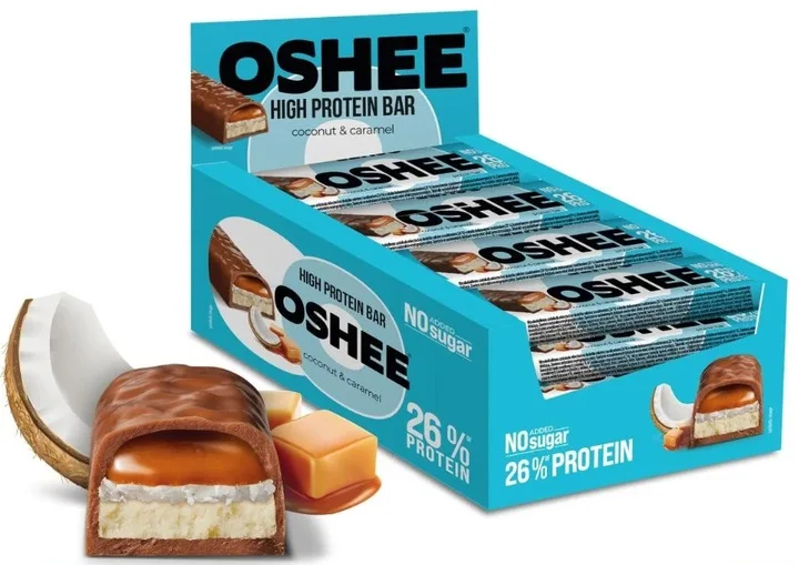 Oshee Coconut & Carmel protein bar 48G x 12 pieces