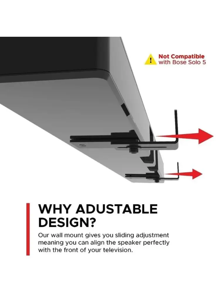 

Портативный выдвижной держатель звуковой панели. Прочный и устойчивый настенный кронштейн.