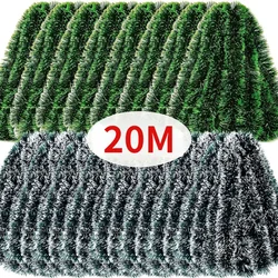 Christmas Tinsel Ribbons Garland Green Cane Wreath Xmas Tree Hanging Pendent Ornaments Wedding Party Supplies Home Decor