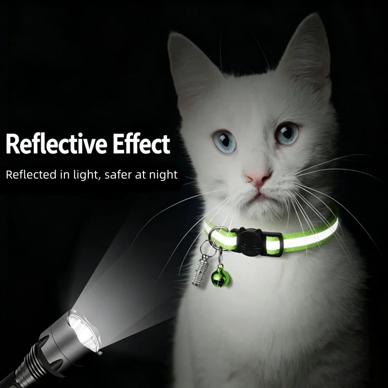 Popular Products In Multiple Colors Reflective Adjustable Cats And Small Dogs Collars With Bells Pet Supplies