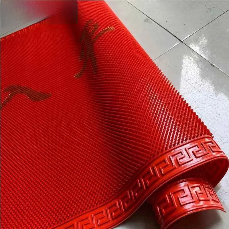 

Silicone Door Mat Indoor Entrance Mat Anti-Slip Mud Scraper Home Use Heat Pressed Letter Design Doorway Floor Mat