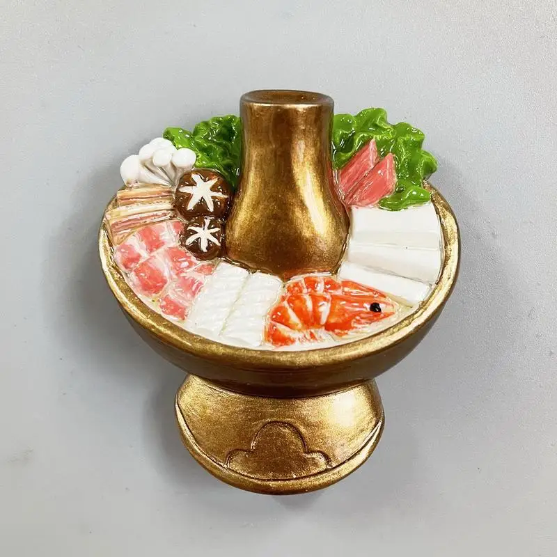 Creative 3D Food Fridge Magnets Cute Chinese Food Kitchen Fridge Magnet Sticker Home Decor 3D Resin Food Refrigerator Magnets