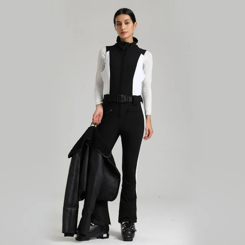 جديد أنثى سليم صالح الشتاء في الهواء الطلق ملابس الثلوج الحرارية يندبروف مقاوم للماء دائم التزلج بذلة المرأة قطعة واحدة بدلة تزلج #2