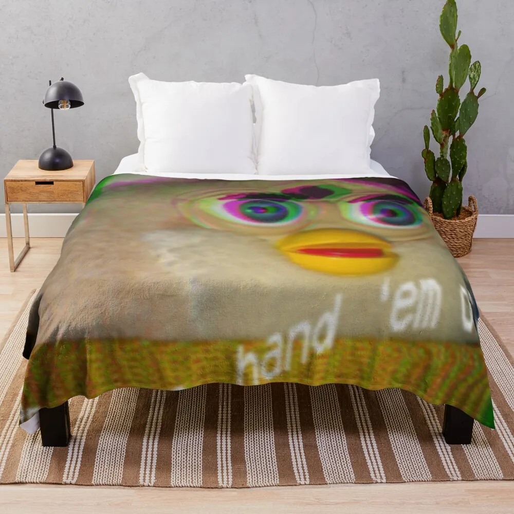 

long furby give him your toes Throw Blanket comfort recieving blankets blanket for decorative sofa beach blanket