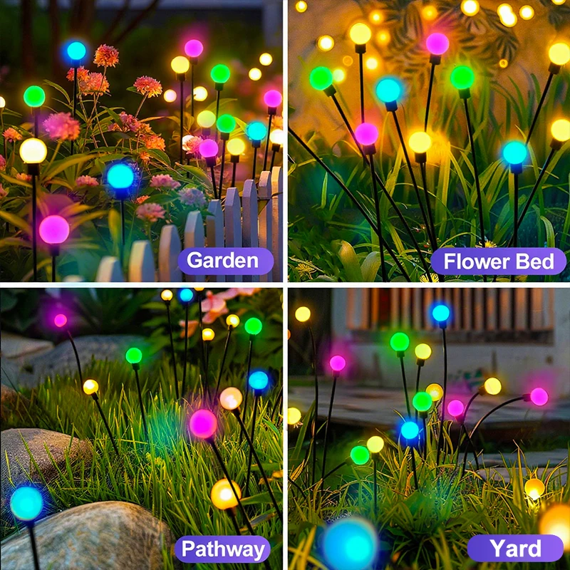 Solar Firefly Lights Outdoor Waterproof LED Solar Garden Lights for Yard Patio Landscape Outside Decorations Light