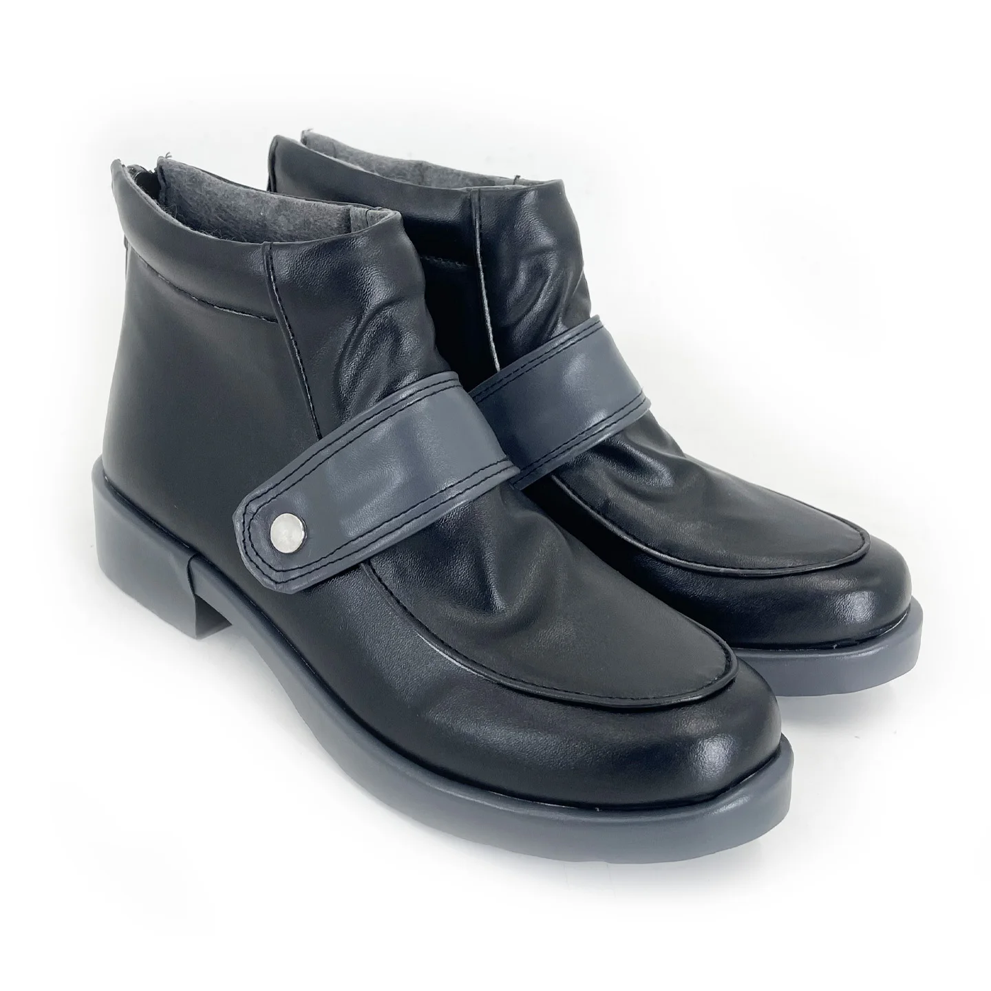 Gachiakuta Rudo Surebrec-zapatos de Cosplay de Anime, botas de cuero PU negro para mujeres y hombres, zapatos de fiesta de Carnaval y Halloween