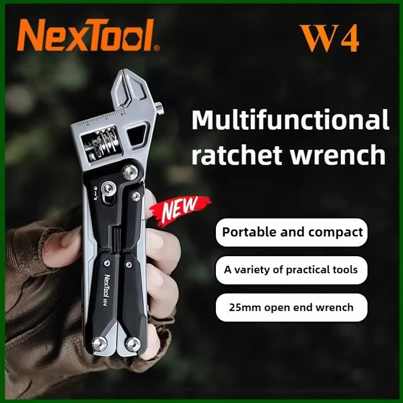 NexTool W4 Adjustable Wrench 11-In-1 Multitool Wrench Folding Pliers Knife Hand Tools Screwdriver Wooding Saw Wood Working Tools