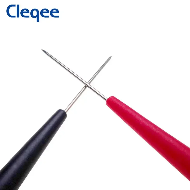 Cleqee P5007 PRO 15PCS Test Back Probe Kit Puncture Needles with 4mm Banana Socket 0.7mm Tips Automotive Car Repairing Tool