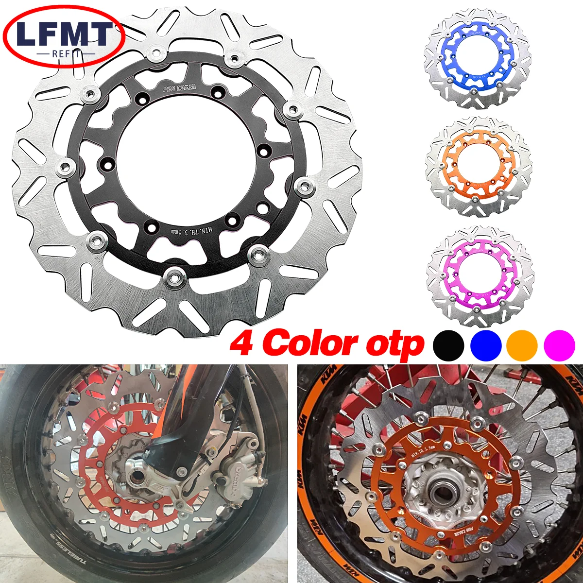 

Motorcycle 320MM Front Floating Brake Disc Rotor For KTM EXC SX SXS XCW EXCF SXF XCF XCW 125 200 250 300 400 450 500 525 530