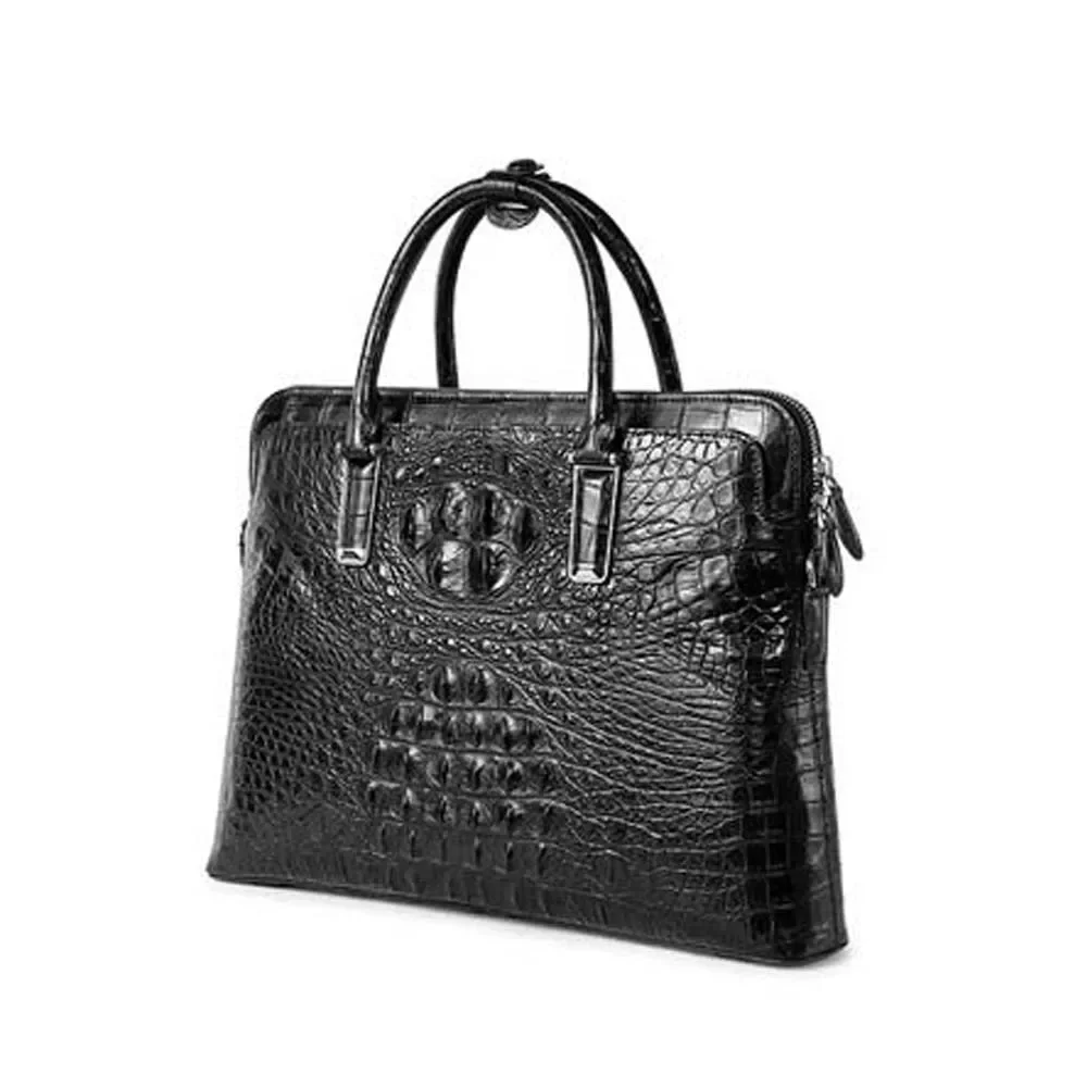 

ouluoer new crocodile handbag business fashion male crocodile Leather bag large capacity male briefcase