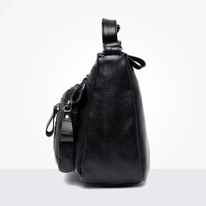 Women's Bag PU Multilayered Soft Leather Ladies Fashion Simple Shoulder Bags Mom's Bags Crossbody Bag