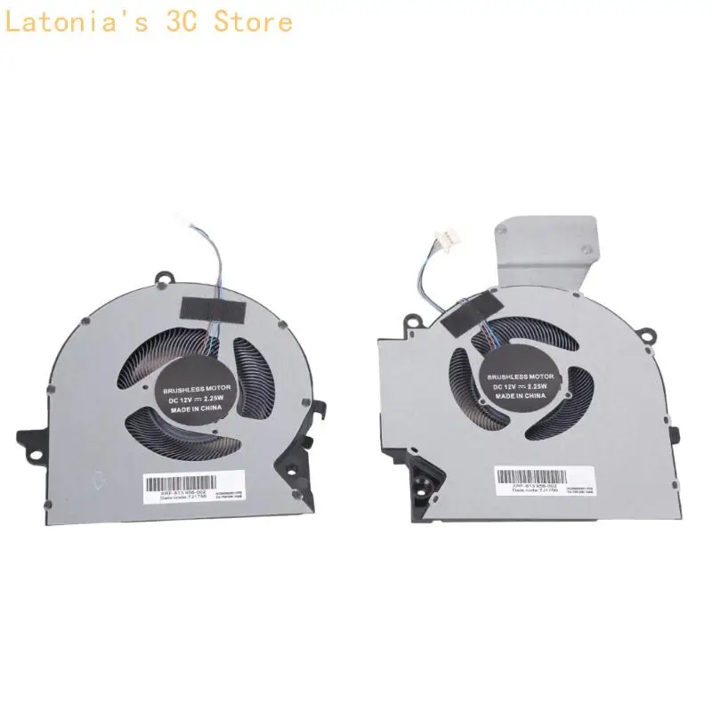Laptops CPU GPU Lüfter für OMEN 16-B 16-C DC12V 4Pin Kühler Lüfter X3UB – Detail 3
