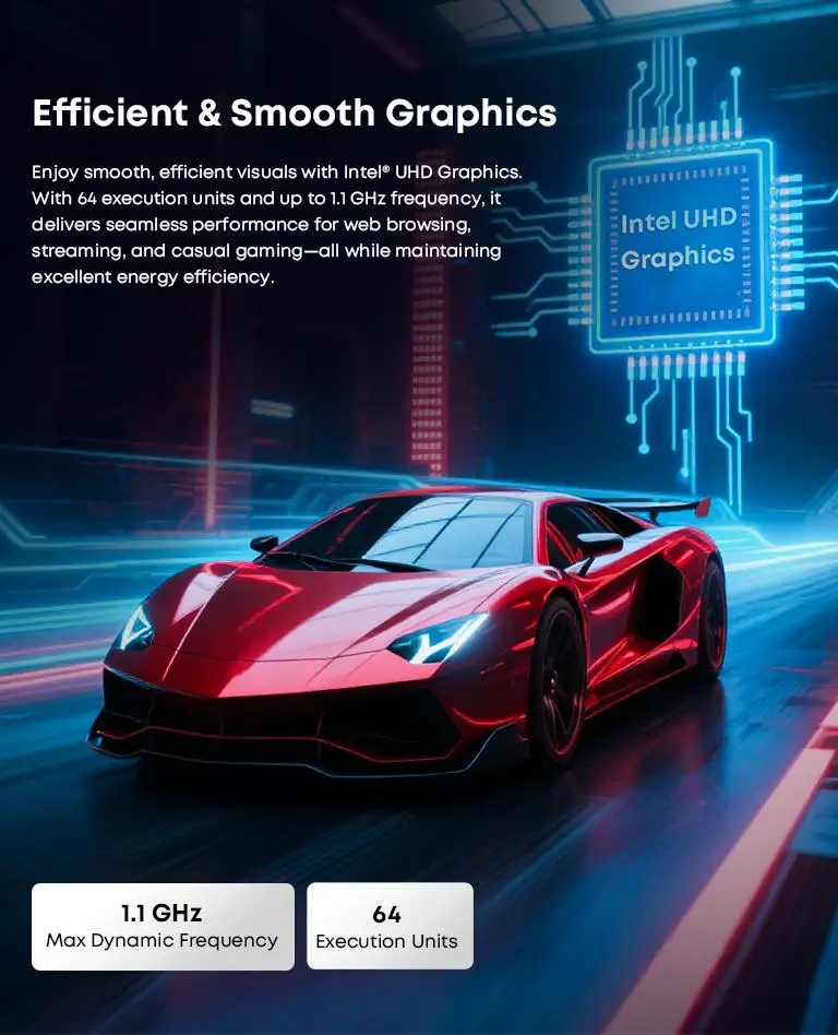 CHUWI LarkBox X Mini PC Intel Corei3-1220P 8GB RAM 256GB SSD مخرج ثلاثي الشاشة حتى 4K نظام تبريد متقدم Wifi6 Mini PC