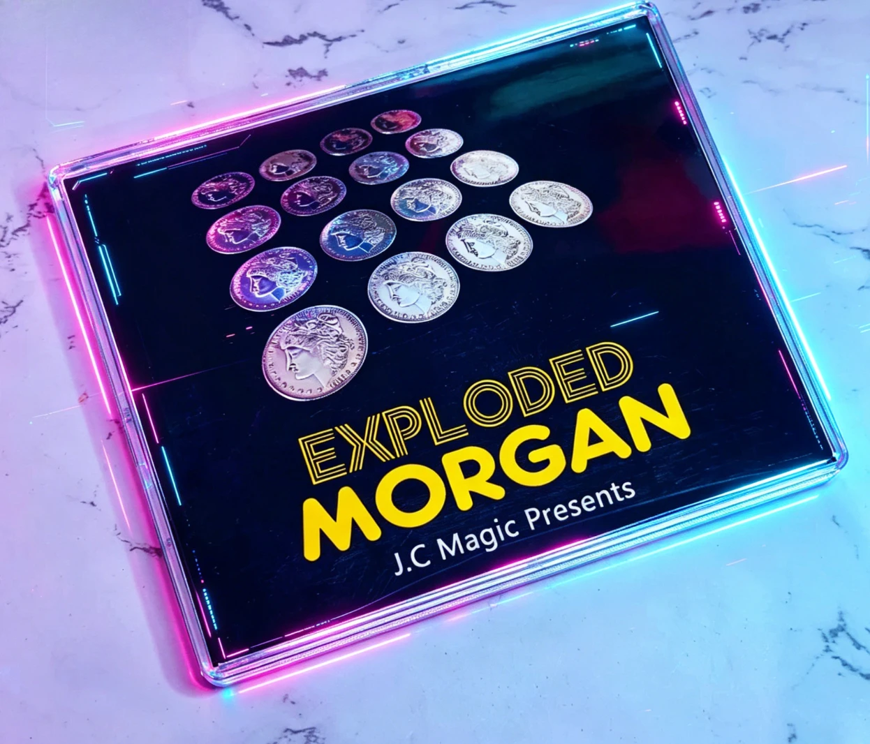 

Exploded Morgan (4 to 16 Coin ) Magician Close Up Illusions Prop Gimmick Multiply Coin Appearing Disappearing Magia Magic Tricks