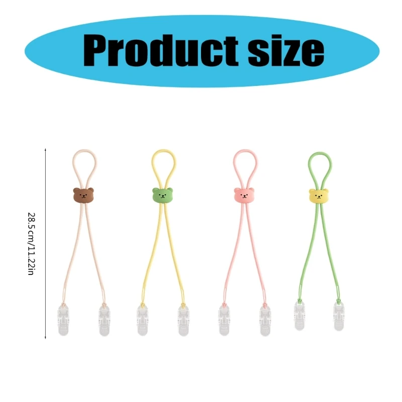 Baby Napkin Clip Silicone Lanyard Napkin Holder Bib Holder Clip Neck Strap Chain Portable Adjustable Napkin Towel Holder