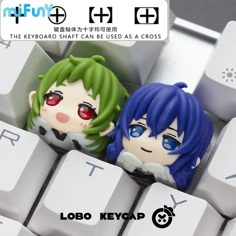 Alice roxy keycaps personalizado resina original keycap bonito anime ponto chave para jogos wooting teclado mecânico
