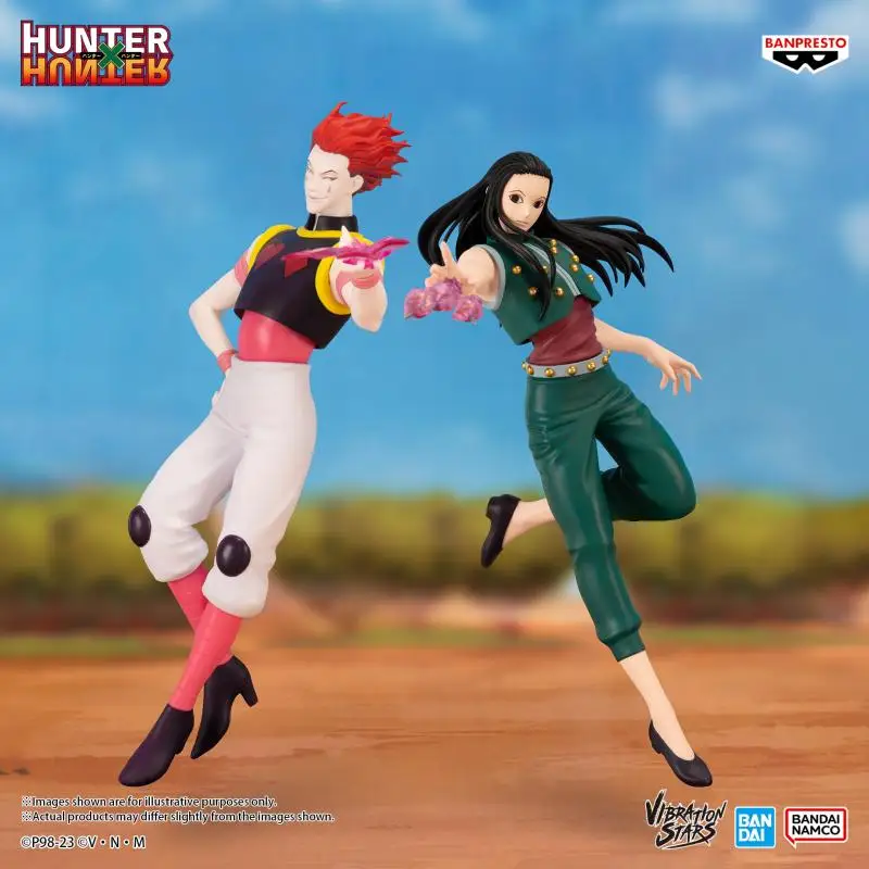 Bandai Original HUNTER HUNTER VIBRATION STARS Hisoka Illumi Zaoldyck Anime Action Figure Toys For Boys Girls Kids Birthday Gifts