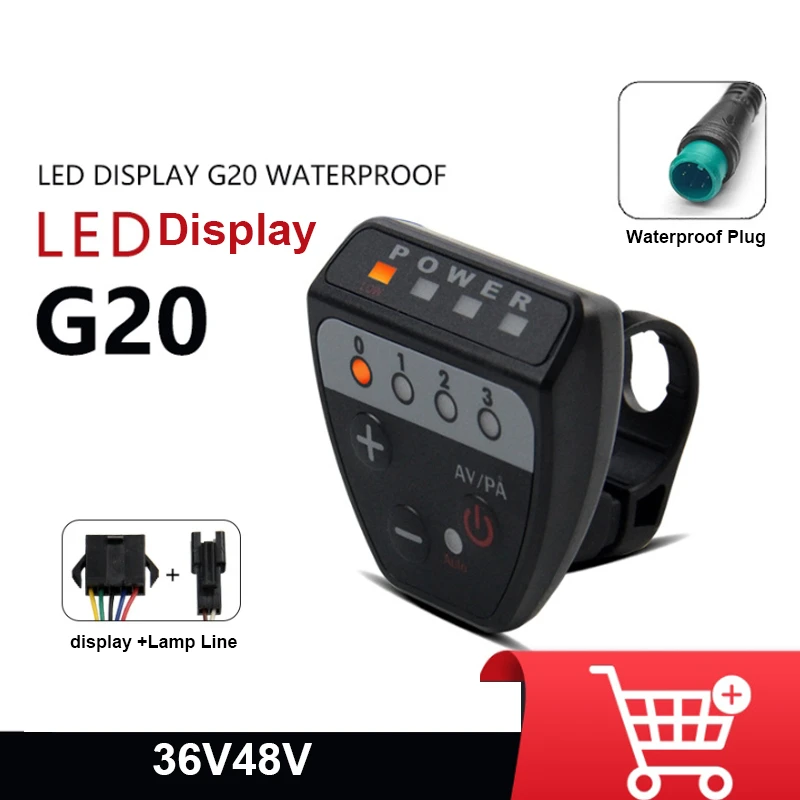 Bike LED Display G20 Intelligent Display Computer 36V48V SM/Waterproof Plug Mountain Bike Modified Accessories