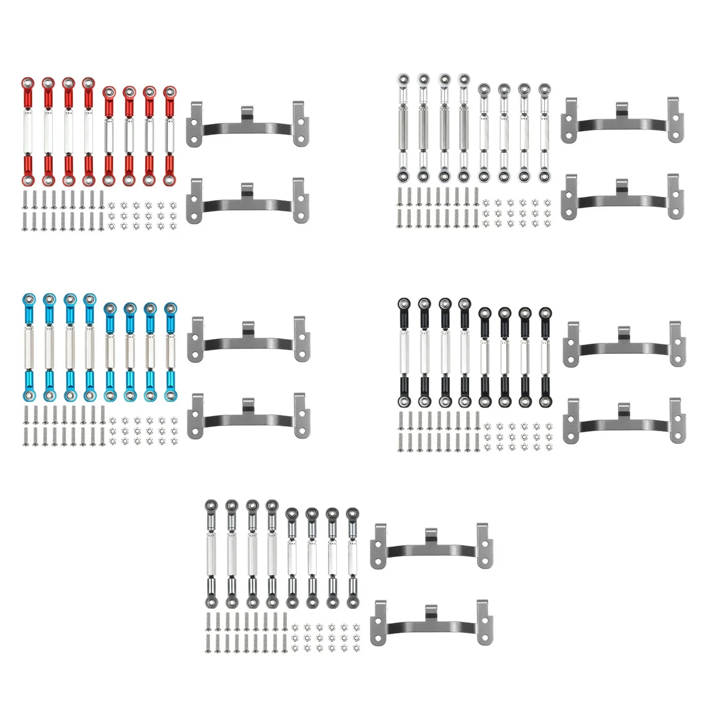 Red Upgrade Metal Pull Rod, Link Rod Base Bracket, Peças sobressalentes para carros, Acessórios, 1, 16 RC, B1 B14 B24 C14