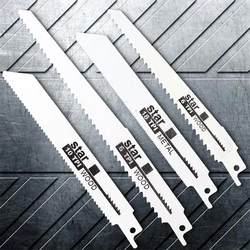 4pcs Reciprocating Saw Blades Cutting Bone Meat Stainless Steel Saw Blade High-speed Steel Carbon Steel Coarse Fine Teeth Tools