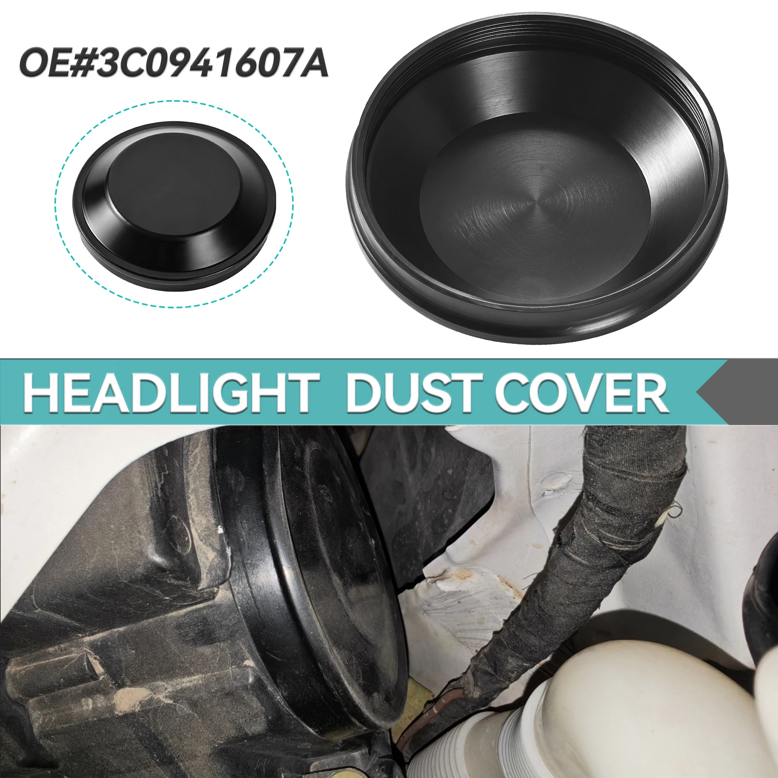 Staubschutzkappe für Abblendlicht 3C0941607A für VW Golf R GTI Polo Jetta Passat Eos Tiguan Touareg Heckzugangsdeckel – Detail 3