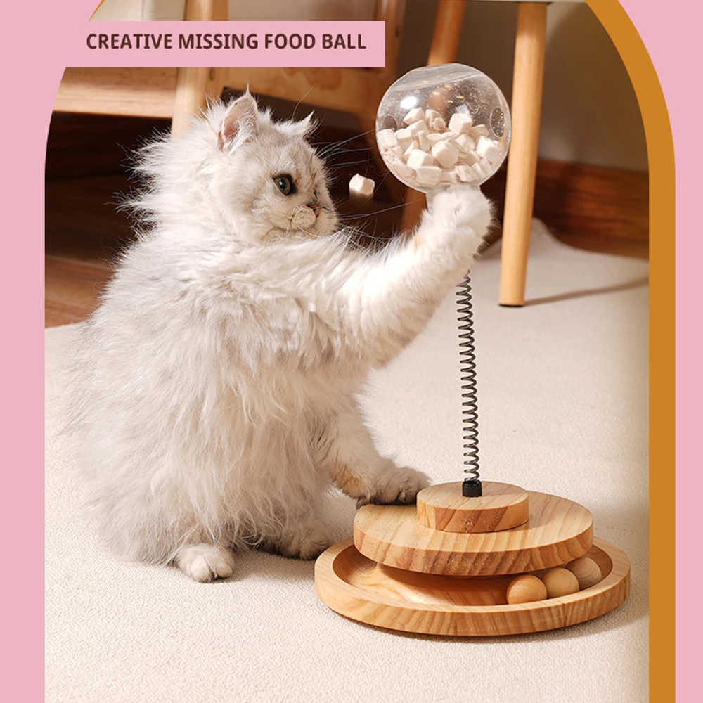 

1PCS Pet Puzzle Leak Food Ball Does Not Fall Down Toy Cat Hit Tease Cat Self Help Snack Feeder