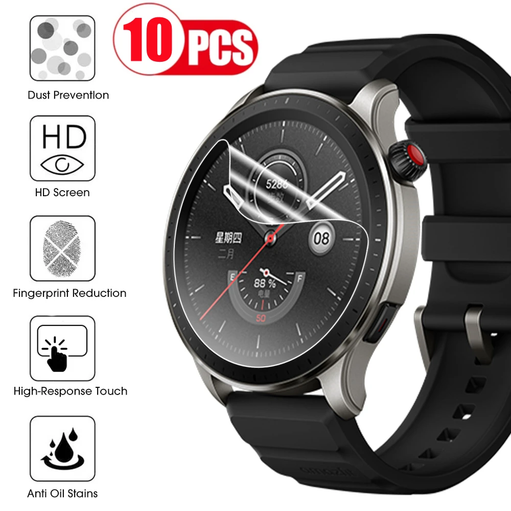 1-10 pçs filme de hidrogel para amazfit gtr 4 protetor de tela macia hd claro tpu filme para huami amazfit gtr 4 gtr4 smartwatch filmes