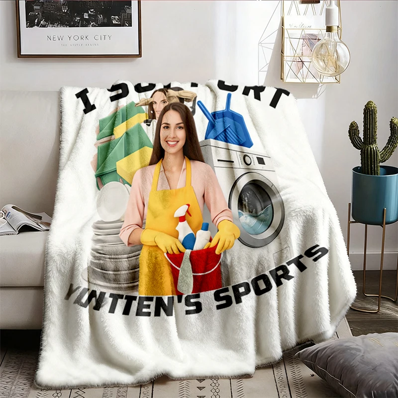 I Support Sports Flannel Throw, Gen Z humorous Cozy Blanket, awkward Warm Blanket, Funny Offensive Sarcastic Soft Blanke