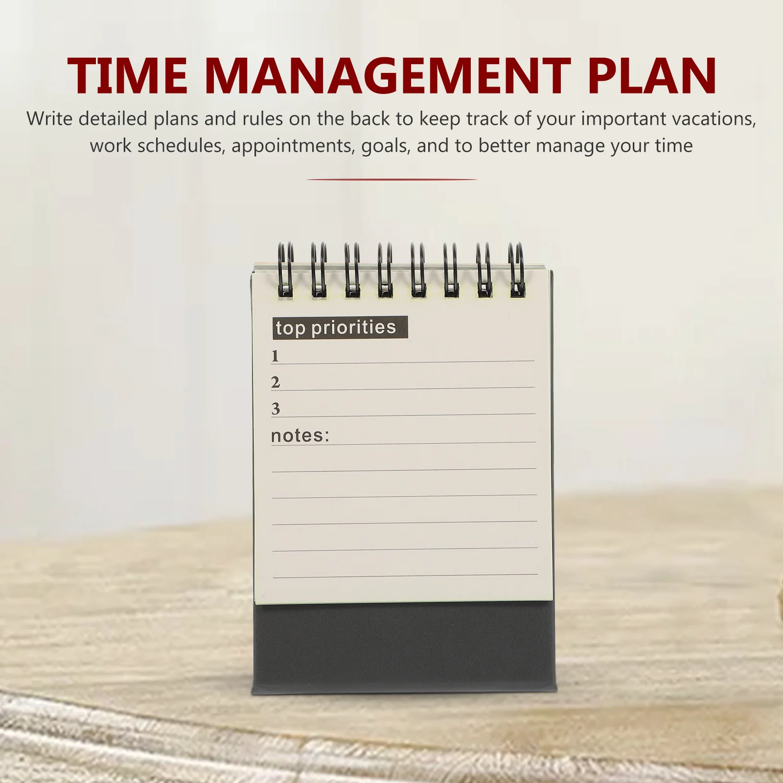 Decorative Small Desk Calendar 2023 English Design Coil Paper Compact Easy Carry Fresh Simple Style Desktop Adornment