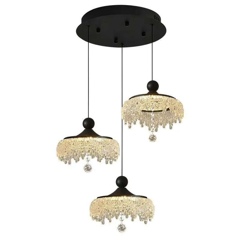 Retro Iceberg Teardrop Pendant Light for Dining Room Hallway French Style Small Hanging Lamp Vintage Droplet Chandelier