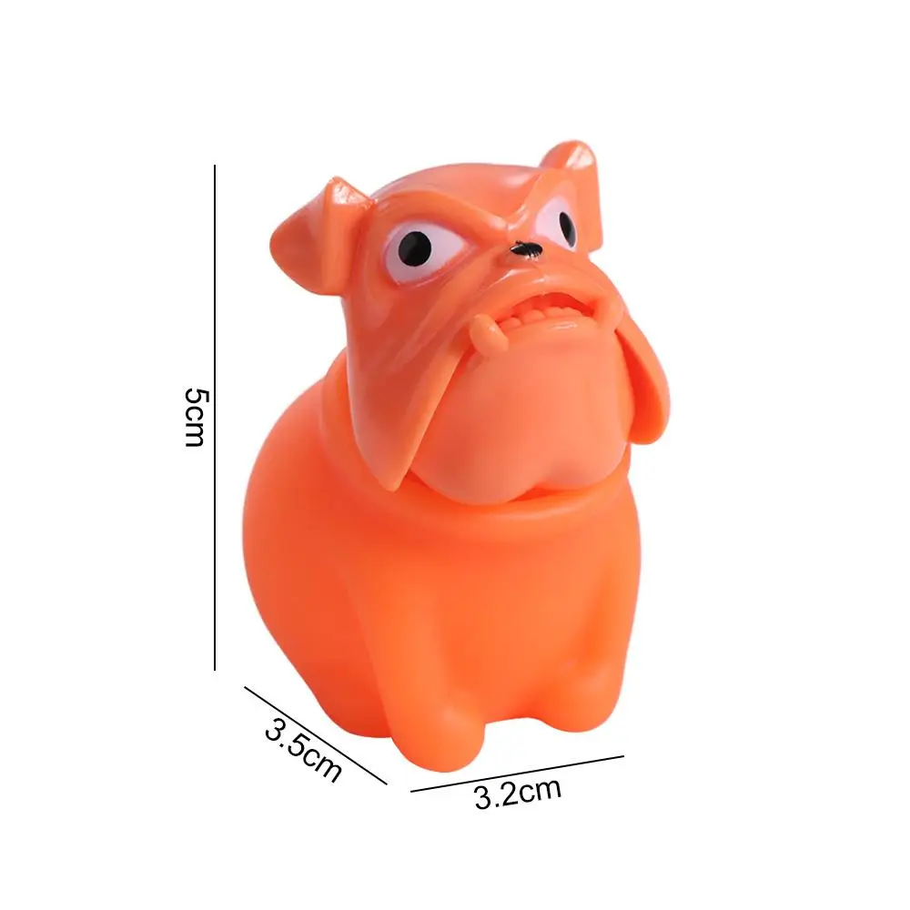 Plastic Bulldog Squeezing Toy Pinch Kneading Interactive Games The Dog's Head Squeeze Toy Stretching Novelty