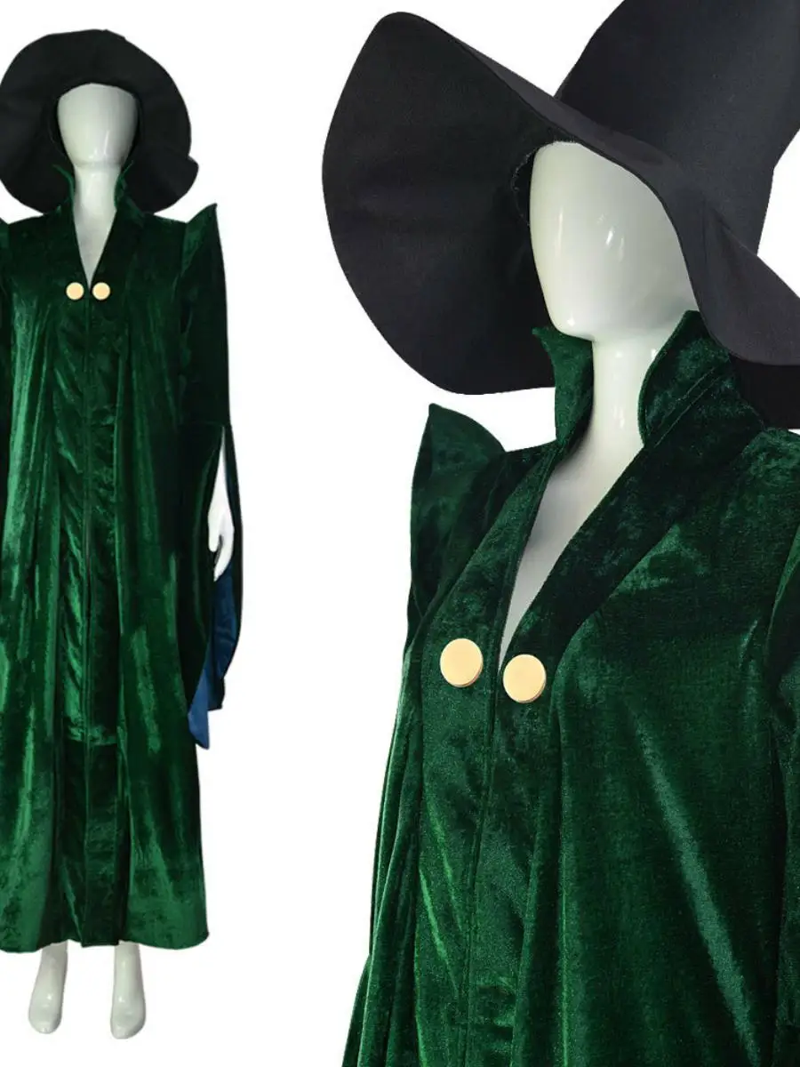 New loween Costume Profor McGonagall warts School Principal Robe Clothing Wizardry Festival Ladies' Ethnic Wear