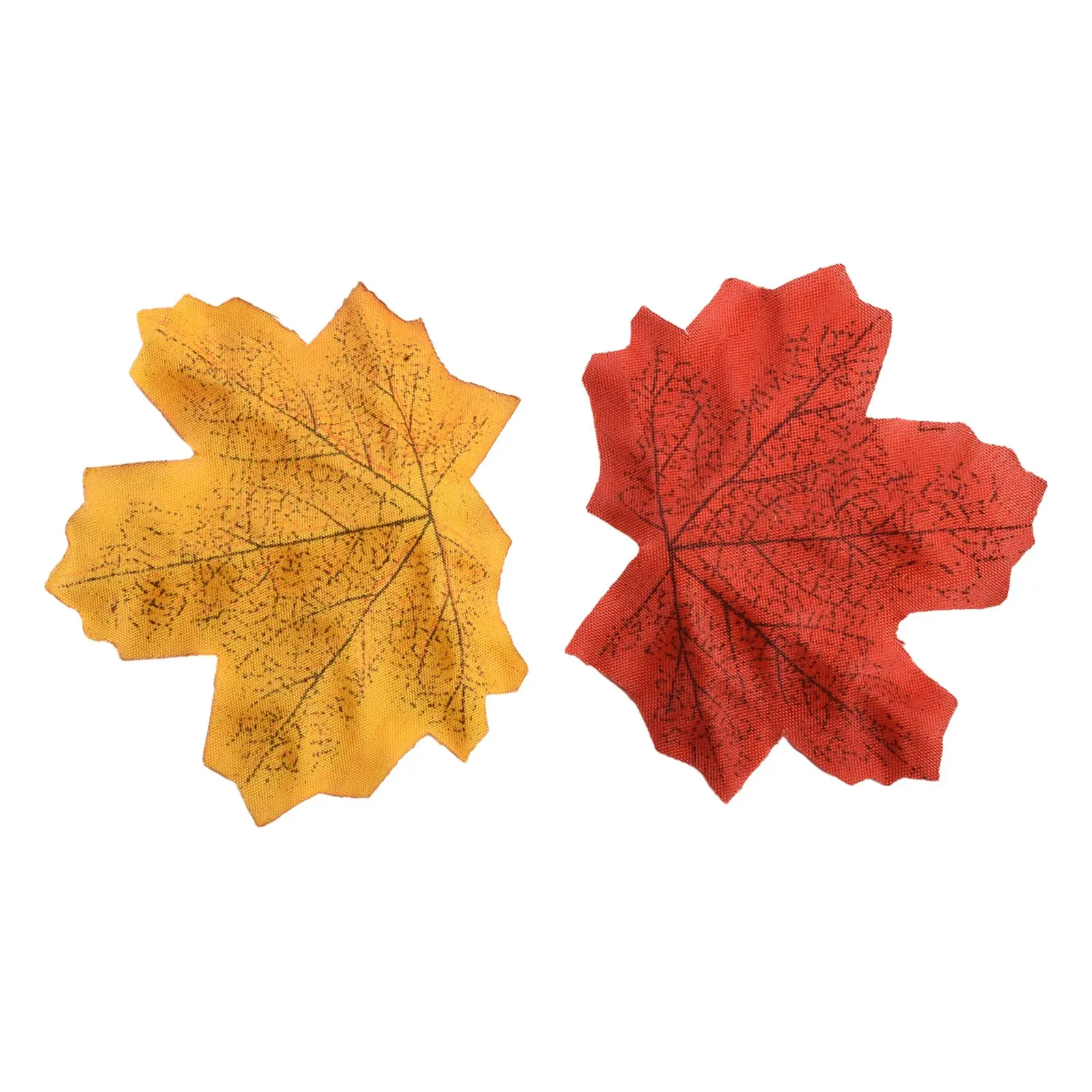 100/200pcs Fabric Red Maple Leaf Simulation Artificial Autumn Simulation Fall Leaves For Wedding Party Decor Fake Maple Leaf