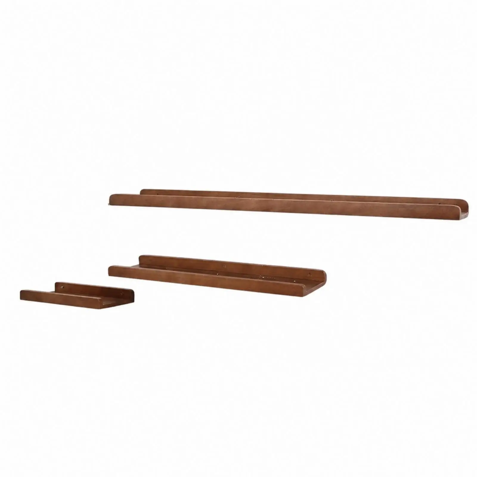 Rectangular Wood Wall Shelf for Kitchen Spice Display and Compact Room Space Saver