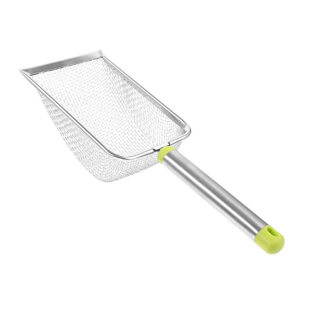 

Stainless Steel Cat Litter Scoop 38X38mm Fine Mesh Poop Shovel for Cleaning Reptile Excrement Clumping Litter Box Supplies Green