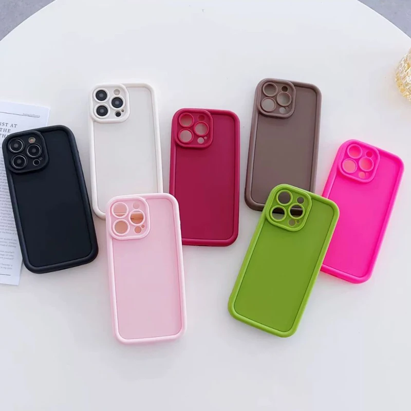 Solid Color Silicone Matte Phone Case for Xiaomi POCO X6 X5 X4 GT X3 NFC F3 F4 F5 F6 M6 Pro Mi 13T 12T 11T 13 12 11 Lite 5G NE