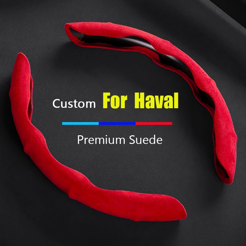 

High Quality Car Steering Wheel Cover Suede For Great Wall Haval Coupe H7 H8 H9 F5 F7 H2S GMW H6 Custom Protector Accessories