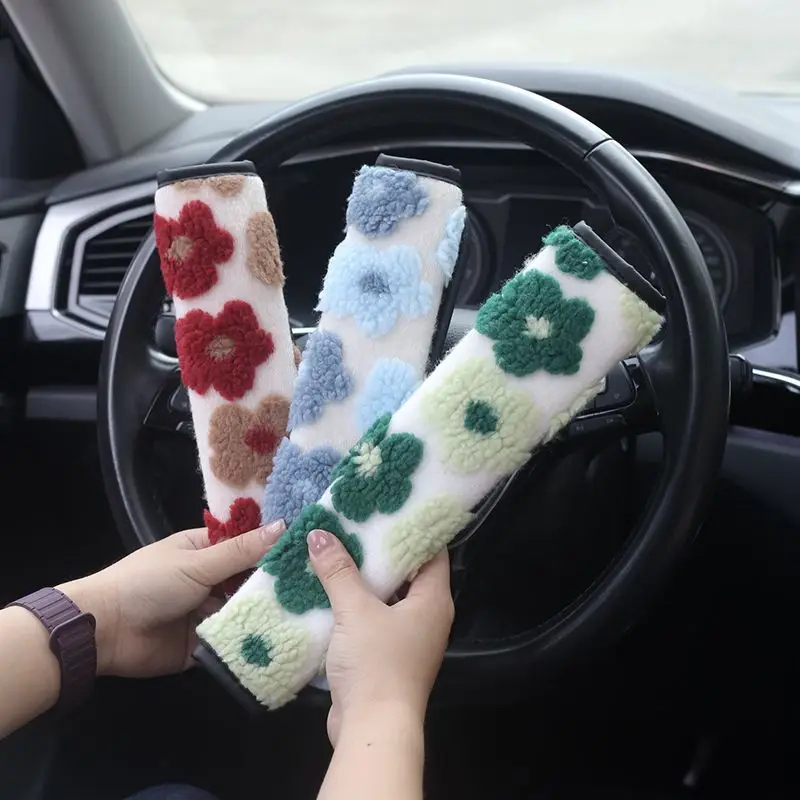 

Милый цветочный автомобильный ремень безопасности, наплечная накладка, противоскользящие аксессуары для салона автомобиля, декоративный новый автомобильный идеальный чехол для ремня безопасности