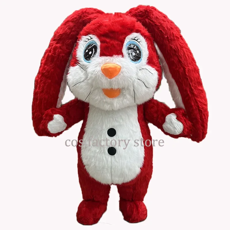 

Inflatable Long-eared Rabbit Mascot Cartoon Doll Costume of The Chinese Zodiac Rabbit Cosplay Costume Performance Activities