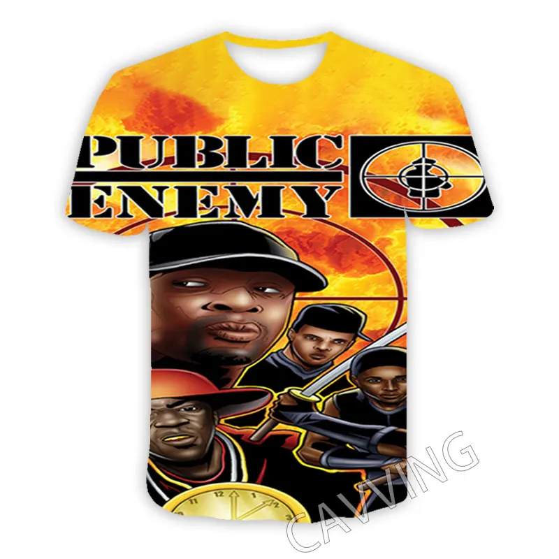 CAVVING 3D Printed Public Enemy Casual T-shirts  Hip Hop T Shirts Harajuku Styles Tops Clothing for Men/women