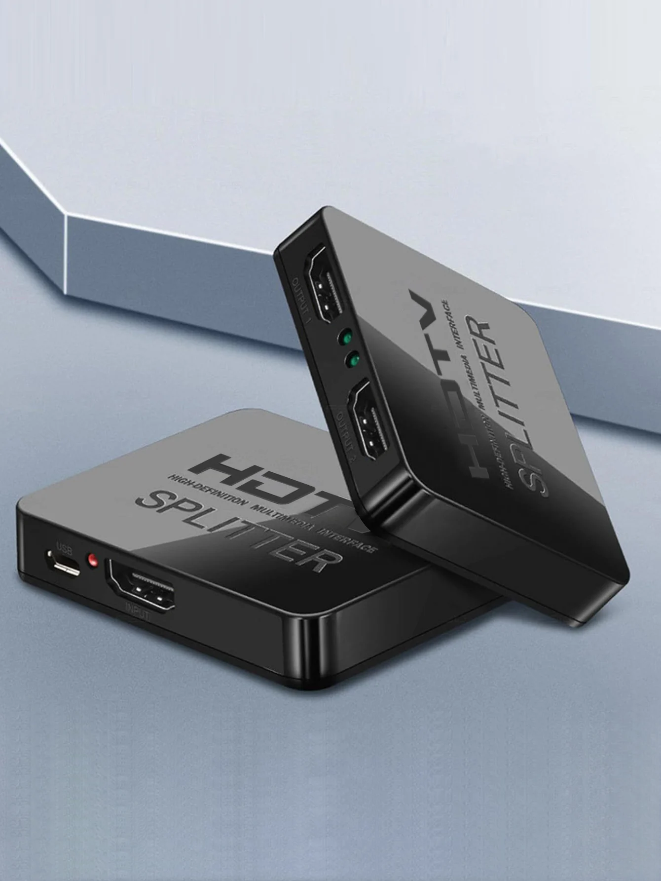 1-in 2-out 4K HDTV Splitter, Computer TV Dual Display Converter, High Definition Split Screen Device