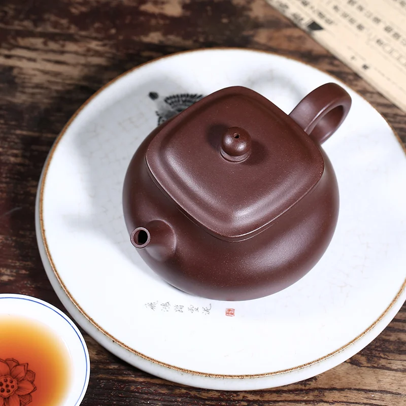 Zanghutianxia Purple Clay Pot Handmade Old Yixing Clay Chinese Products Teapot Handmade Kung Fu Teaware Single Pot Wudao Wudao