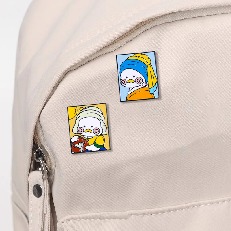 Creative Oil Painting Brooch Cartoon Pin Fashion Cute Unisex Alloy Badge DIY Clothes Bags Shoes Scarf Tshirt Jeans Decor