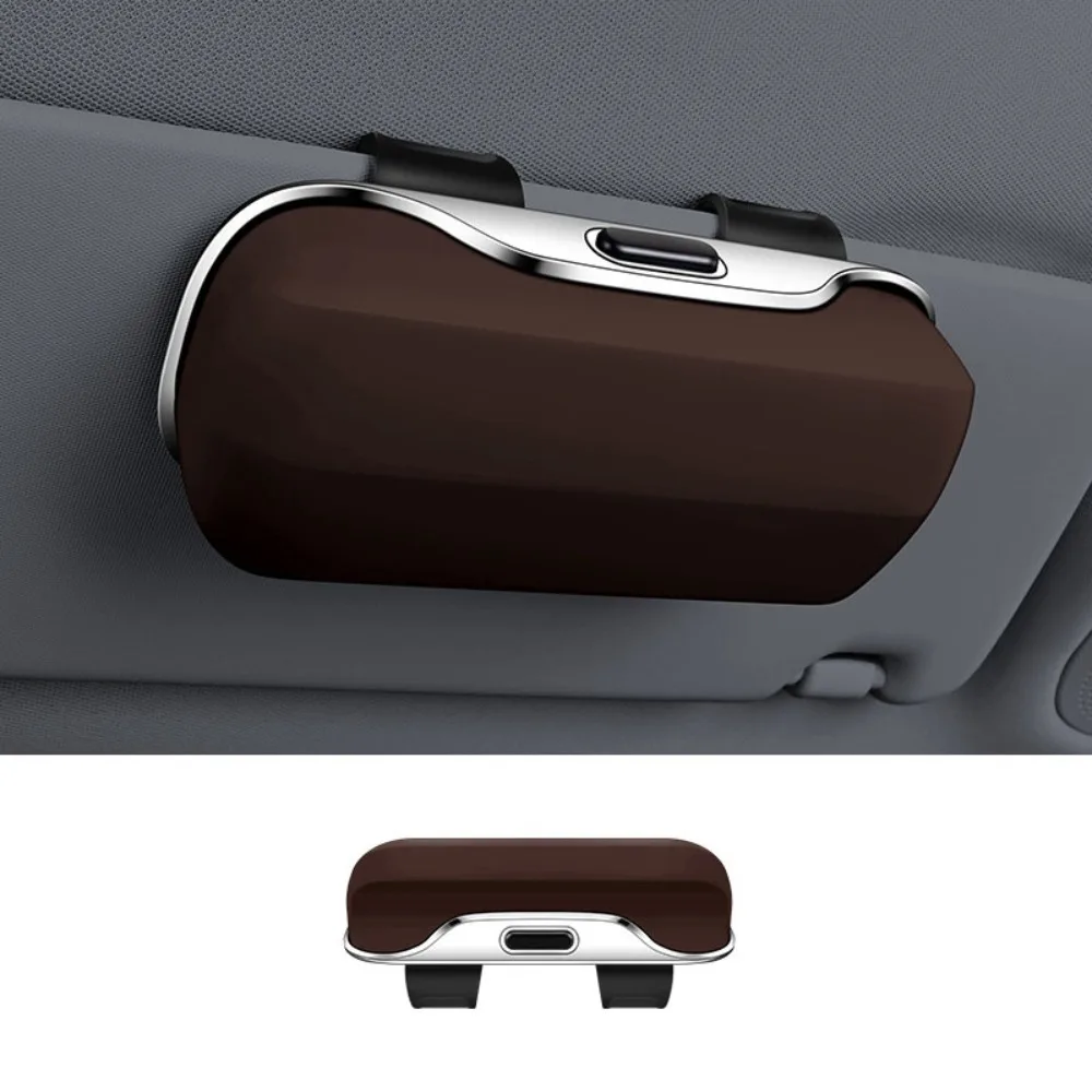 

Portable Press Switch Car Glasses Box Shock-proof Stable Car Sunglasses Holder ABS Lossless Installation Eyeglass Case Sun Visor