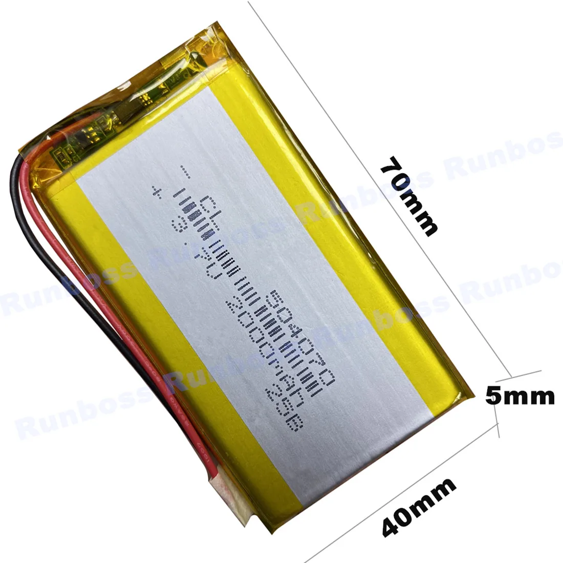 1-10pcs 504070 2000mAh Lithium Polymer Li-Po Rechargeable Battery For Mp3/4/5 Bluetooth Headset GPS Pad Pocket Tablet PC E-books
