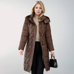 2024 New Winter Women Parka Hooded Jackets Thicken Warm Cotton-padded Puffer Coats Casual Long Parkas Clothes Loose Outerwear