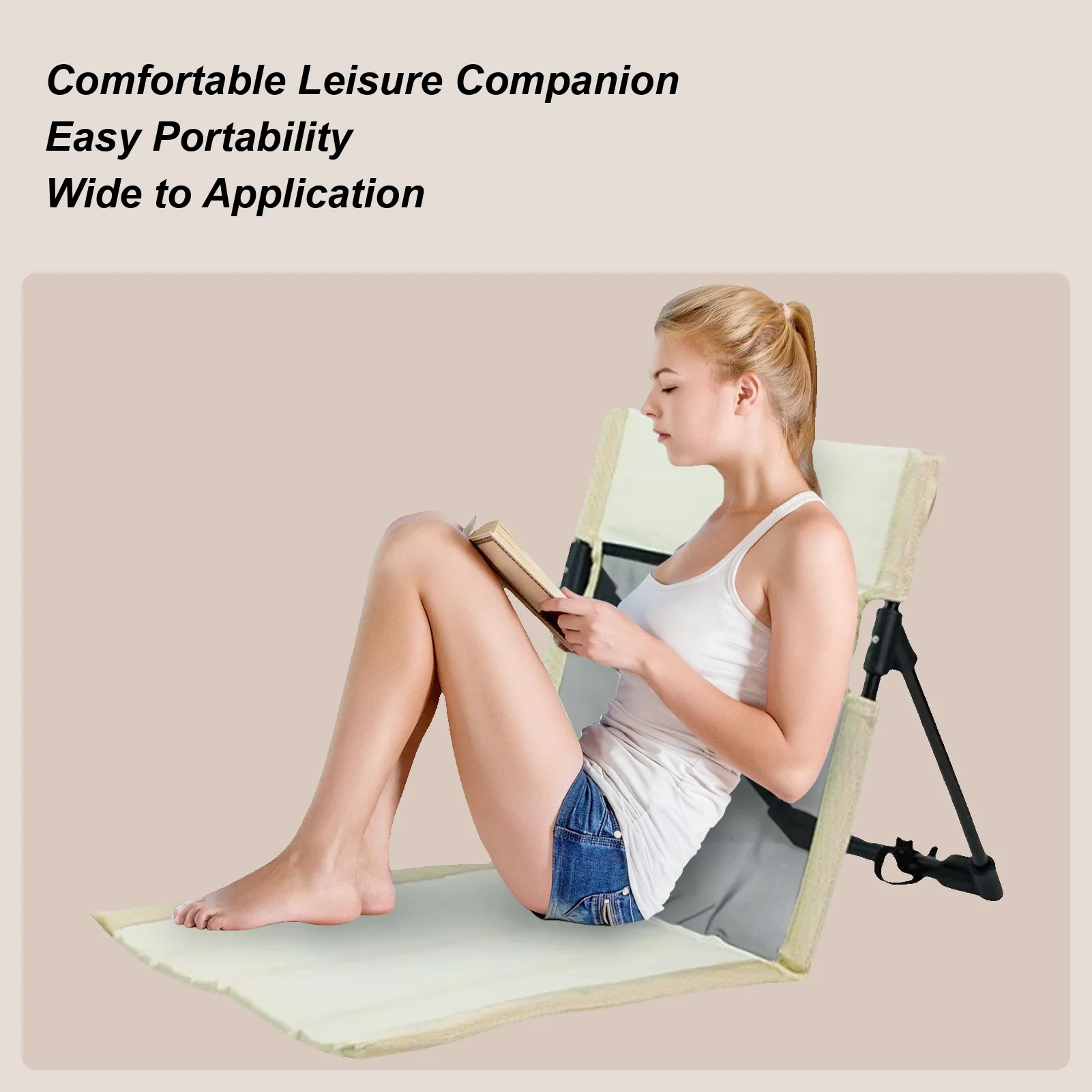 

Складной стул для кемпинга, газонный стул со спинкой, портативное напольное сиденье для автофургона, пешего туризма, патио, путешествий, пляжа, пикника, заднего двора