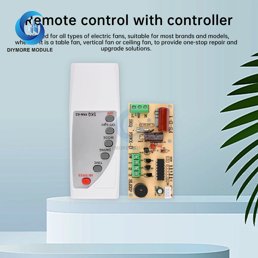 Electric Fan Universal Repair Board Universal Modified Circuit Board Control Board Repair Board with Controller Remote Control